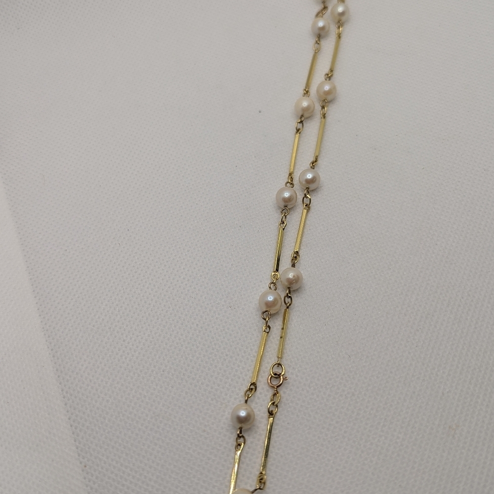 ✨ 8K Gold Natural Pearl Necklace ✨ - Picture 9 of 11